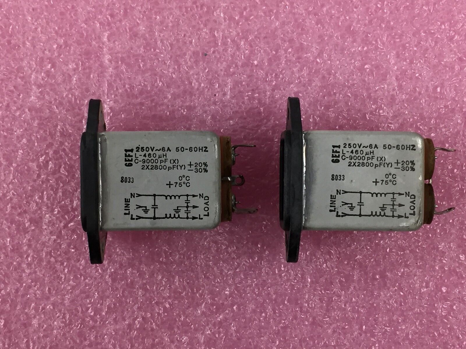 Corcom 560-7 550-1 625 0/075/21 Power Plug Lot of 2