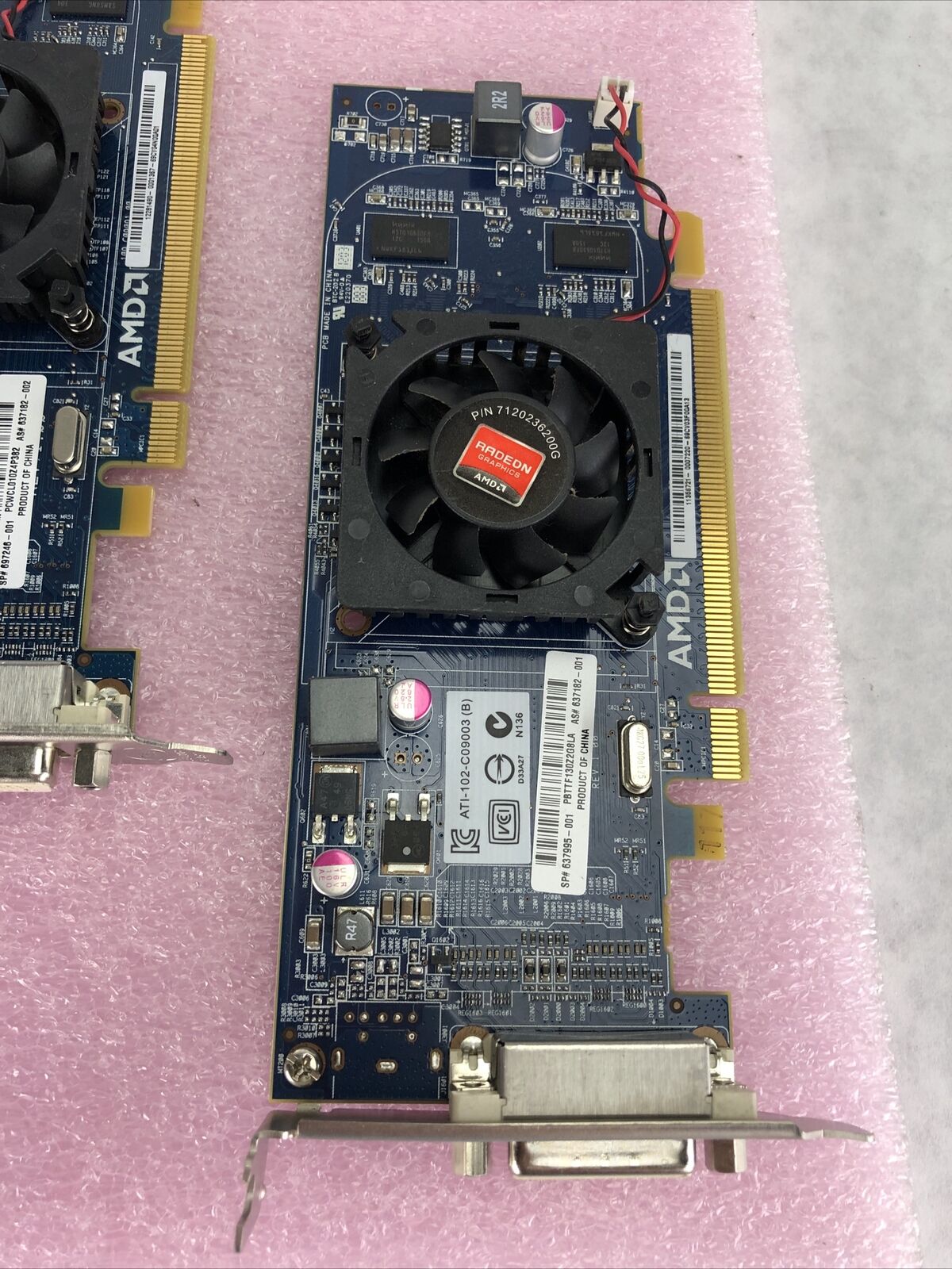 Lot of 5 AMD Radeon ATI-102-C26405 1GB PCI-e DDR3 Video Graphics Card