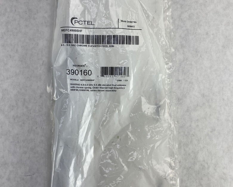 Maxrad MEFC49005HF Omnidirectional Antenna 4.9-5.0 GHz 5.5 dBi Chrome Spring