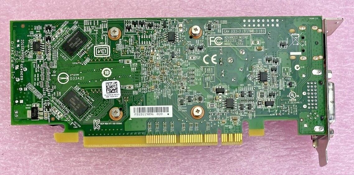AMD 0F9P1R Radeon HD8490 1GB DDR3 DVI DisplayPort PCIe Low Profile Graphics GPU