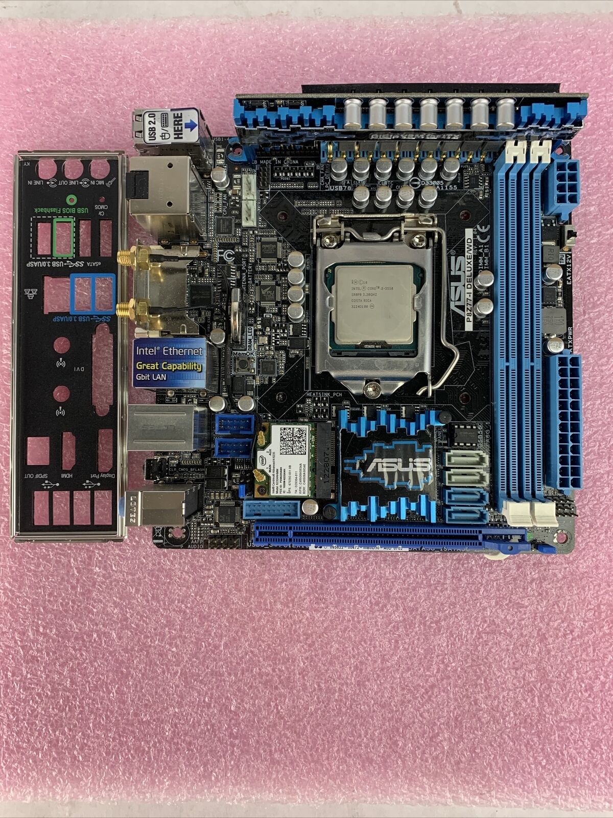 ASUS P8177-I Deluxe/WD Motherboard Intel Core i5-3550 3.3GHz w/ I/O Shield