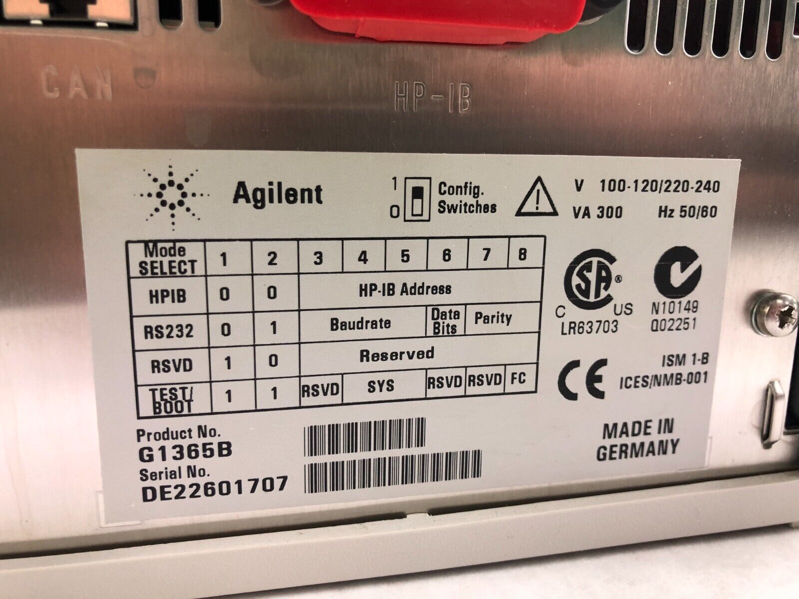Agilent HP G1365B 1100 Series MWD Multi Wavelength Detector DE22601707