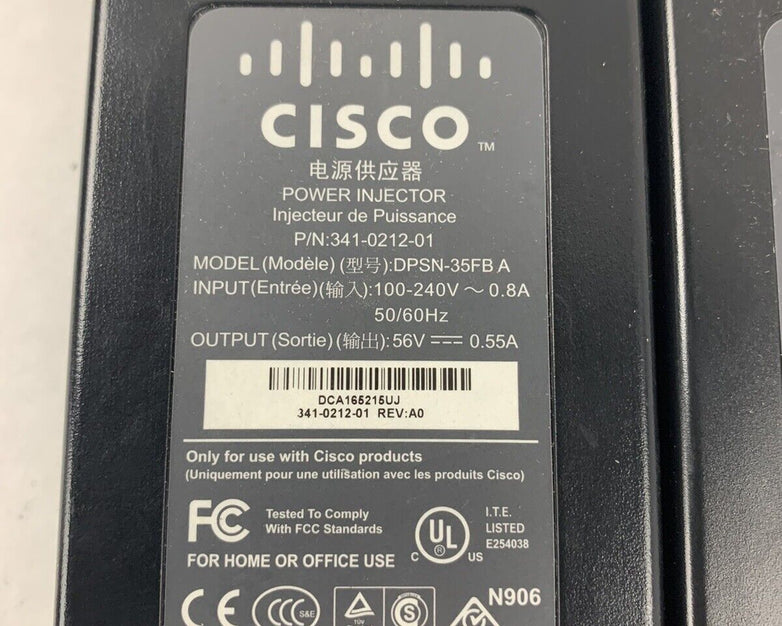 Lot of 4 Cisco DPSN-35FB A Power Injector 341-0212-01