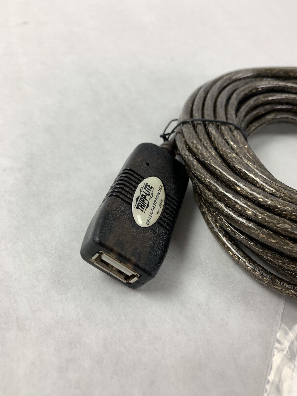 New Tripp Lite U026-025 7.62m USB A Male Female Black USB cable