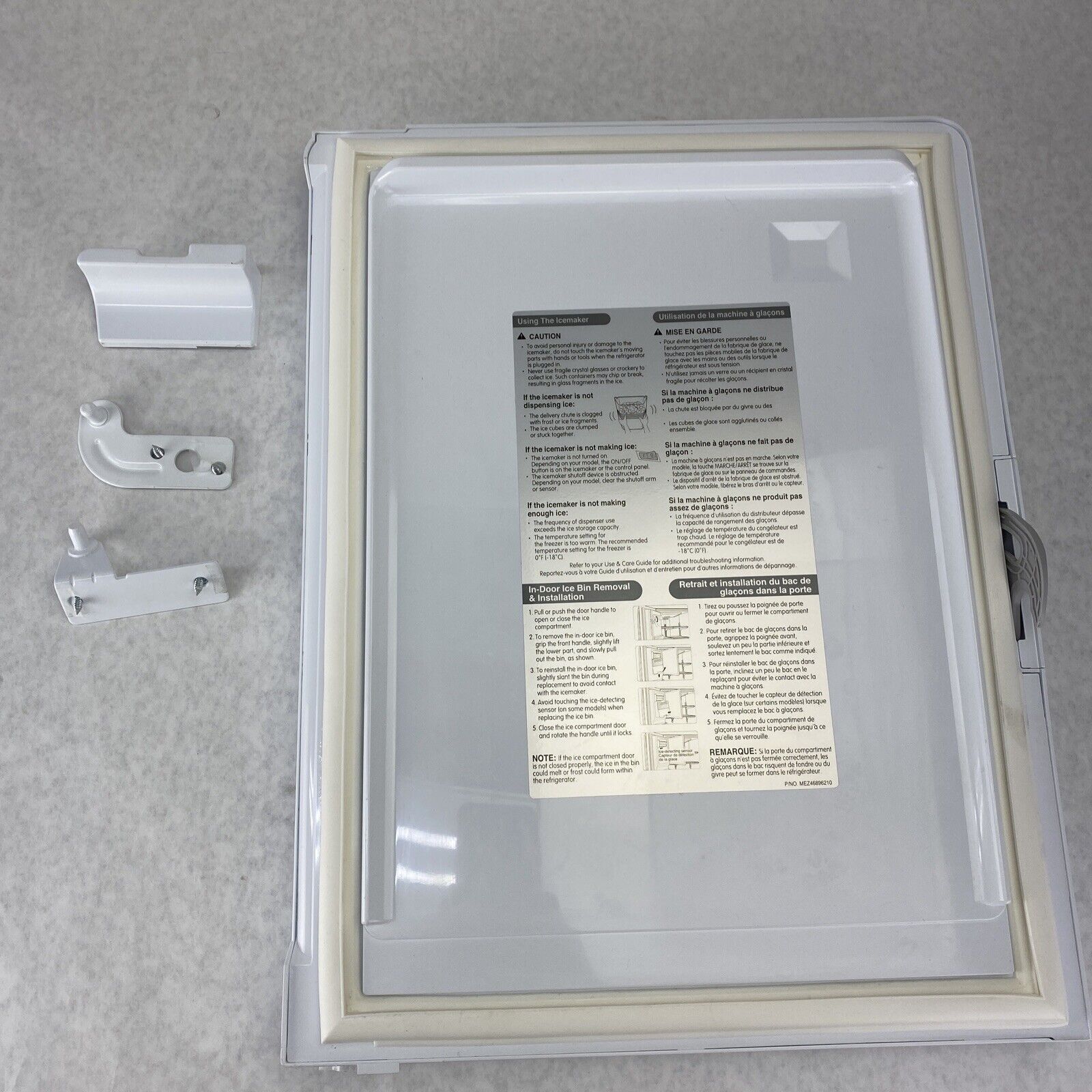 LG MEZ46896210 Kenmore refrigerator Slim In-Door B3-1 WITH mounting HARDWARE