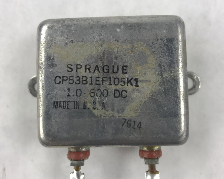 Sprague CP53B1EF105K1 2X1.0-600 DC Capacitor/Relay Unit
