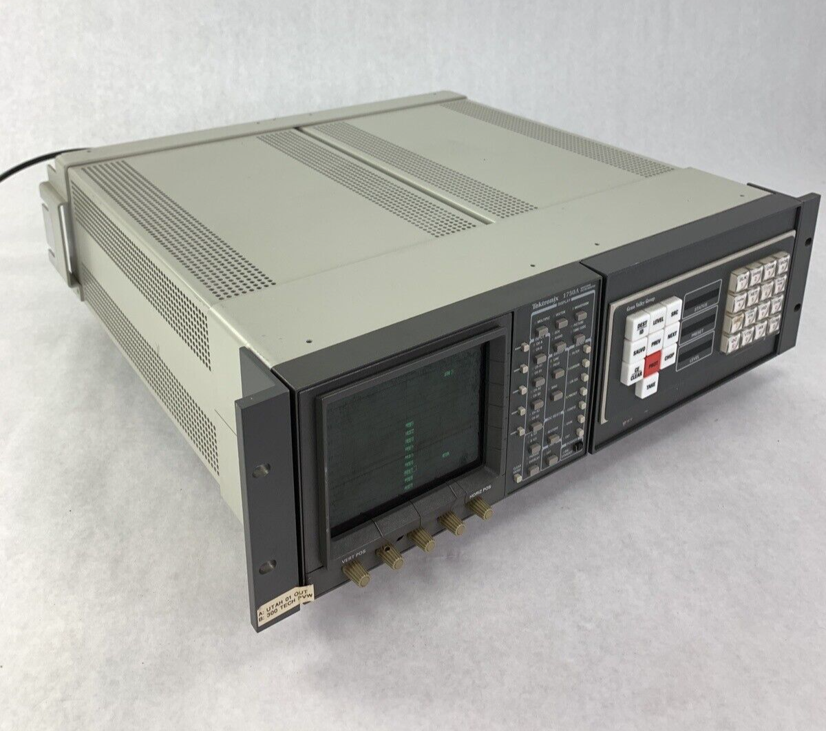Tektronix 1750A Waveform Vector Monitor Power Tested for Parts and Repair