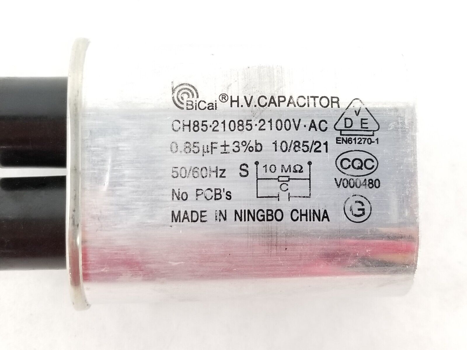 BiCal CH85-21085-2100V H.V Capacitor 0.85Mfd 50/60Hz