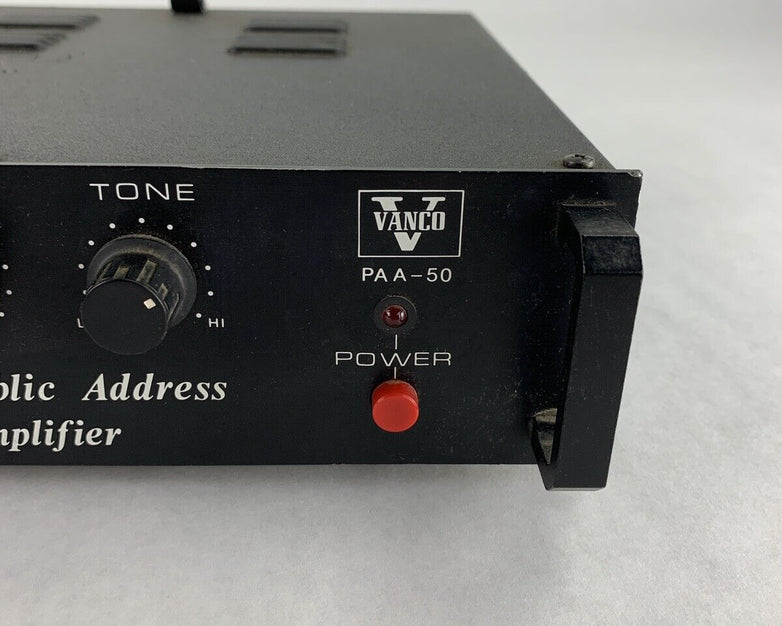 Vintage Vanco Public Address Amplifier PA A-50  Untested