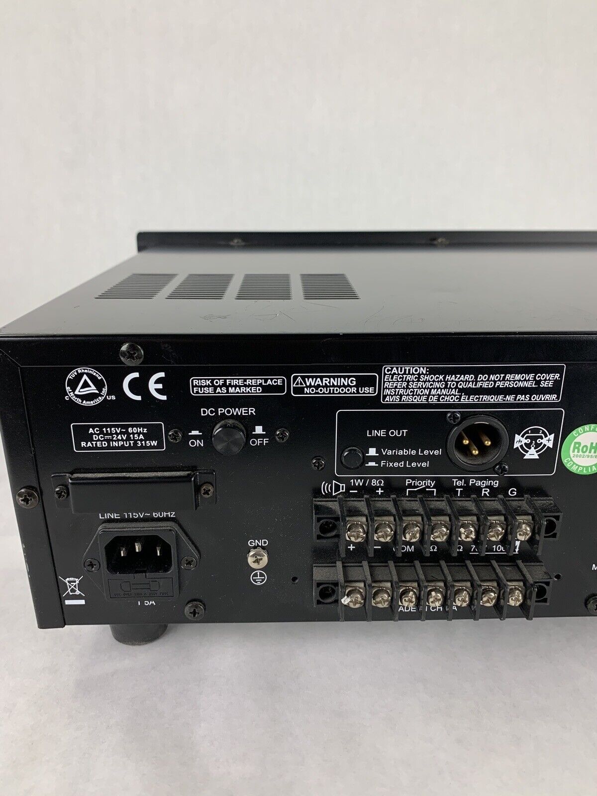 EV Electro-Voice MA-1212 12-Input 120 Watts XLR Mic Line Mixer Amplifier Tested