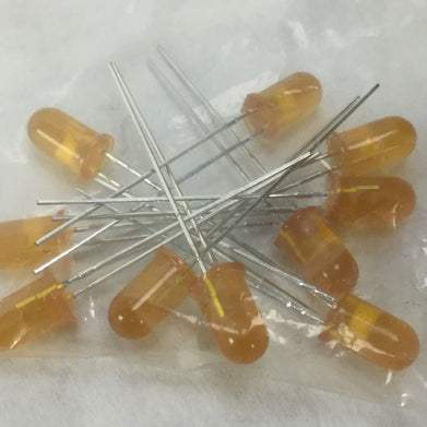 HLMP-3401 5mm (Yellow) 585nm LED Indication - Discrete 2V Radial, Lot of 10, NEW