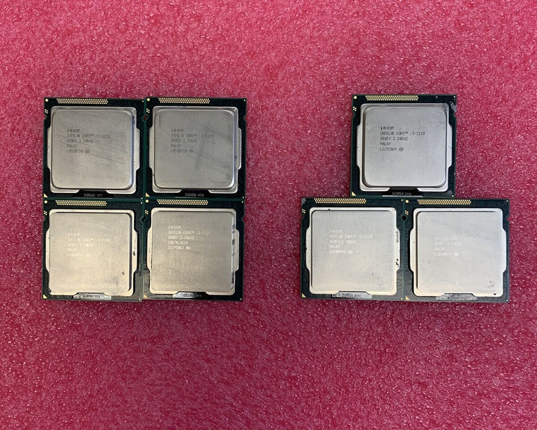 Lot of 7 Intel Core i3-2120 SR05Y 3.3GHz Processor