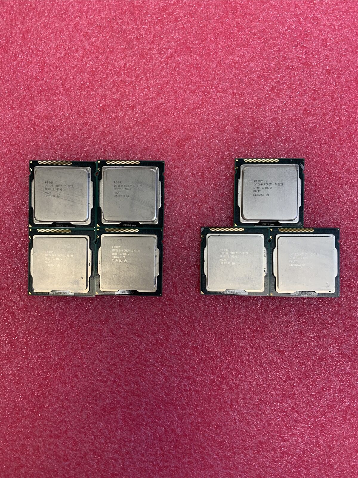 Lot of 7 Intel Core i3-2120 SR05Y 3.3GHz Processor