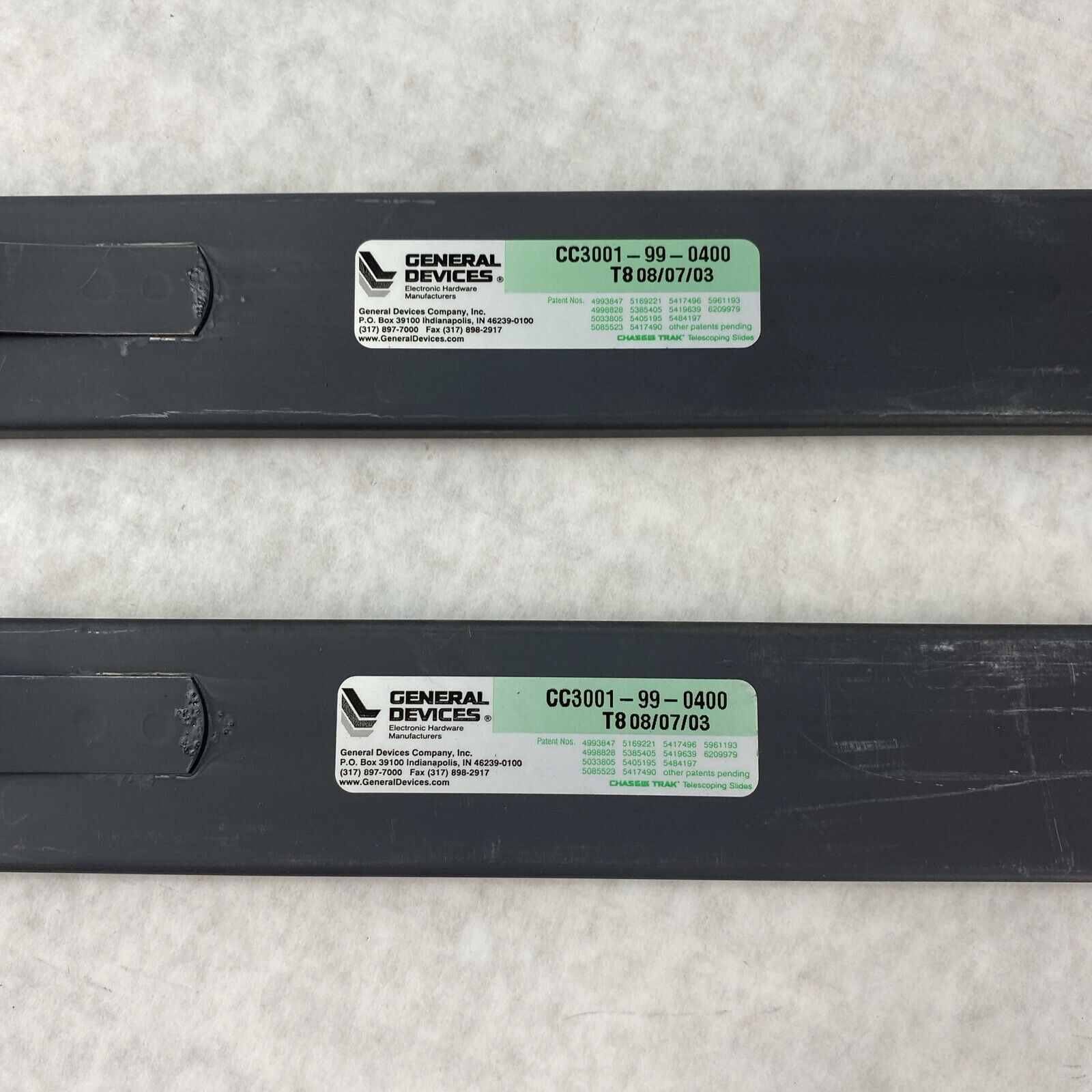 General Devices CC3001-99-0400 Slide Rail Set