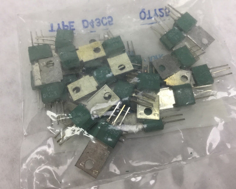 GE General Electric D43C5 Silicon Transistors, Lot of 25, NEW Sealed