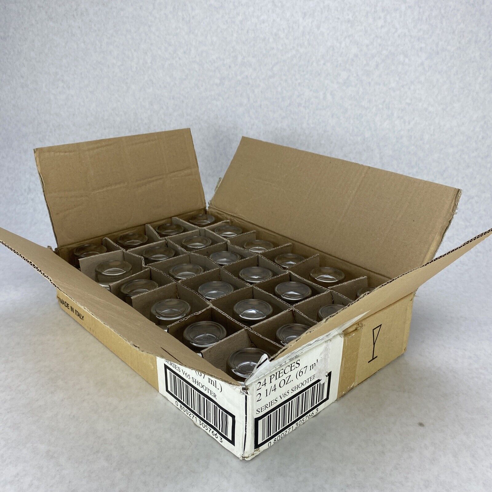 24 Piece Borgonovo 2 1/4 OZ. (67 ml.) Shot Glasses Series V65 Shooter