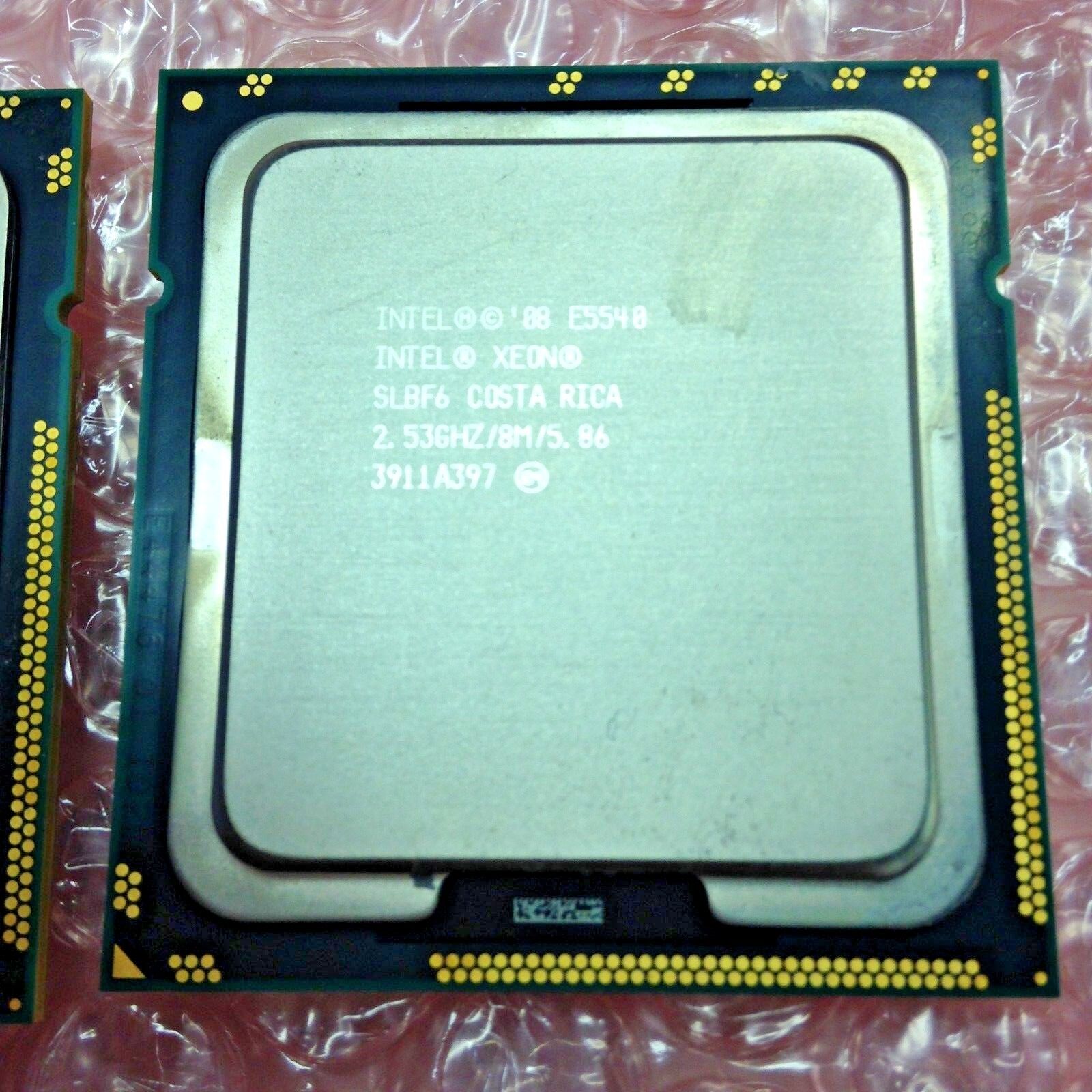 Intel Xeon E5540 SLBF6 Quad Core CPU 4x 2.53 GHz, 8 MB Cache, 5.86 GTs, Lot of 2