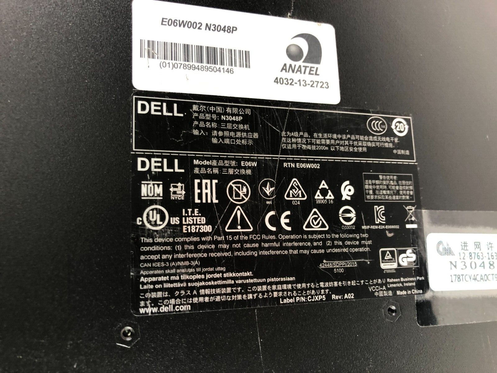Dell N3048P 48-Port + 2 SFP+ Gigabit PoE Network Switch