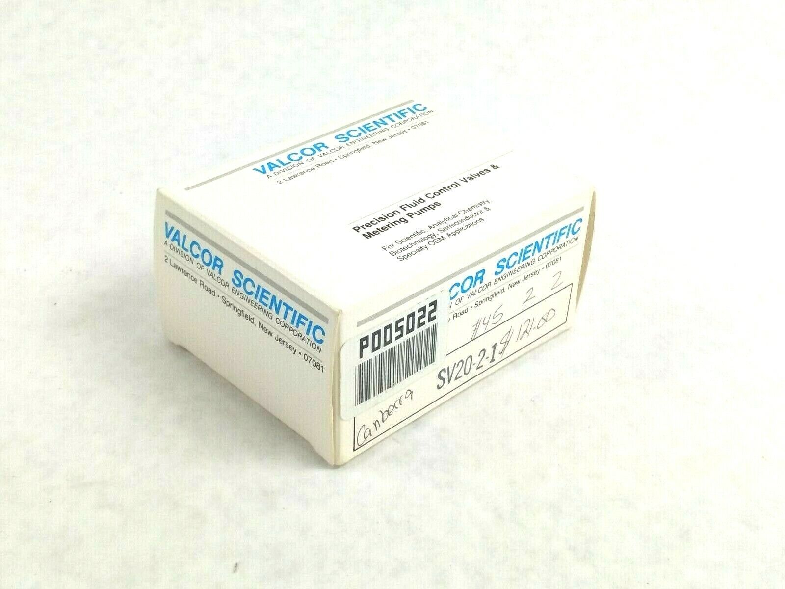 Valcor Scientific SV20-2-1 12VDC Normally Open or Normally Closed Solenoid Valve