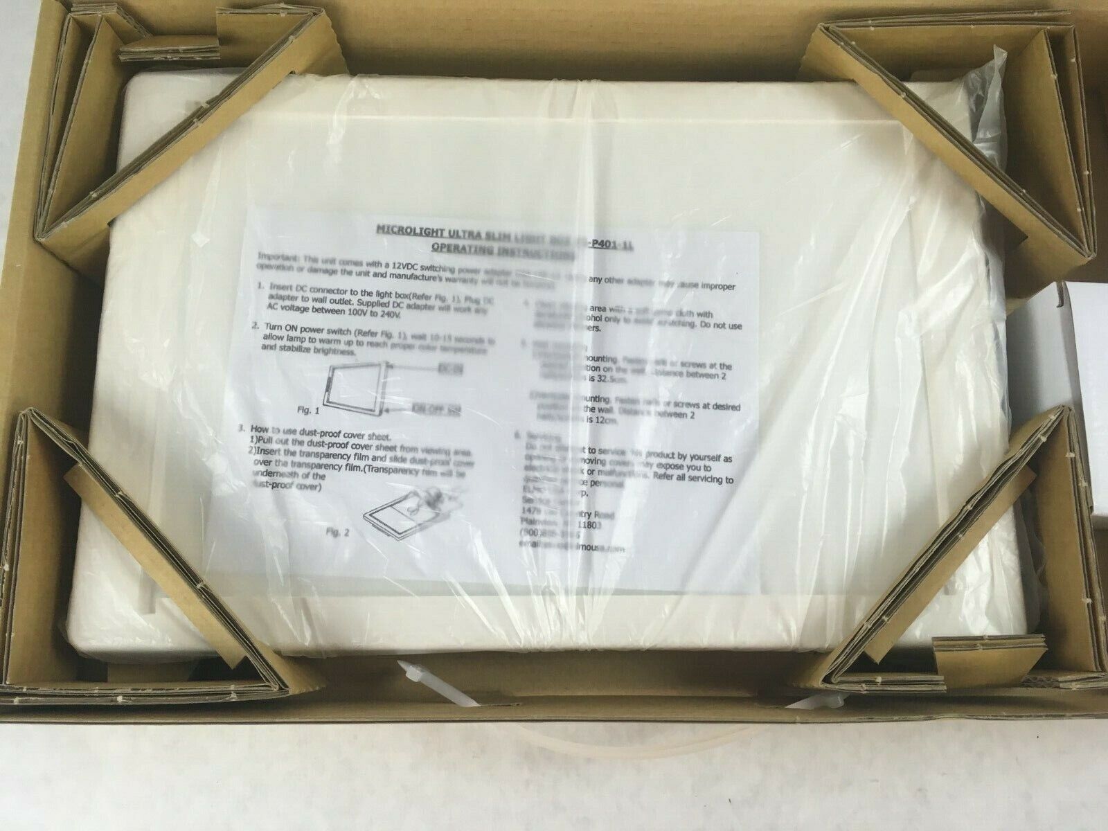 Elmo 1108 Base Light Box YS-P401-1L Ultra Slim White NOS