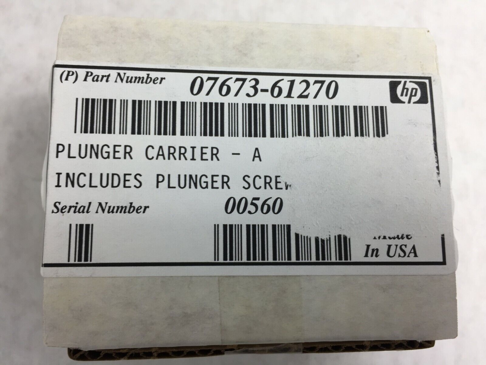Agilent hp Plunger Carrier A Includes Plunger Screw  07673-61270  NIB