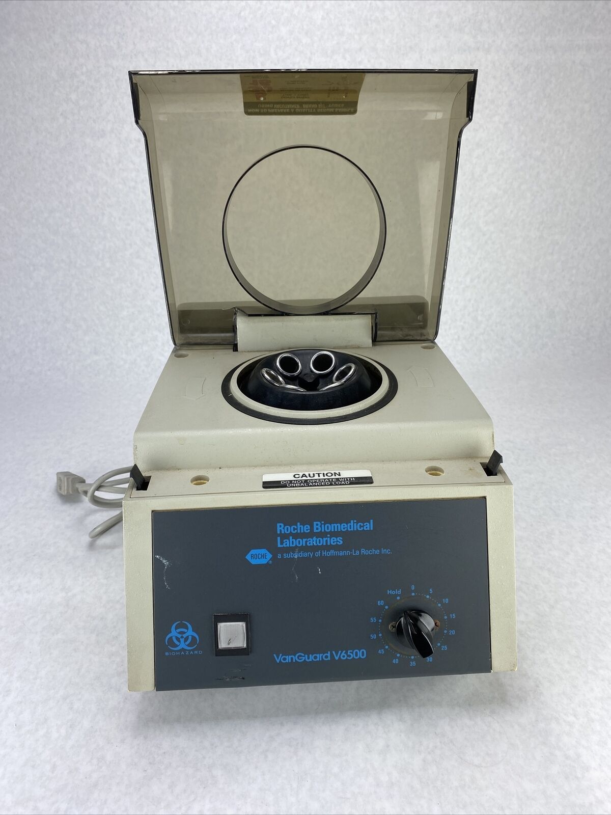 Roche VanGaurd V6500 Biomedical Laboratory Centrifuge w/ 6 Position Angled Rotor