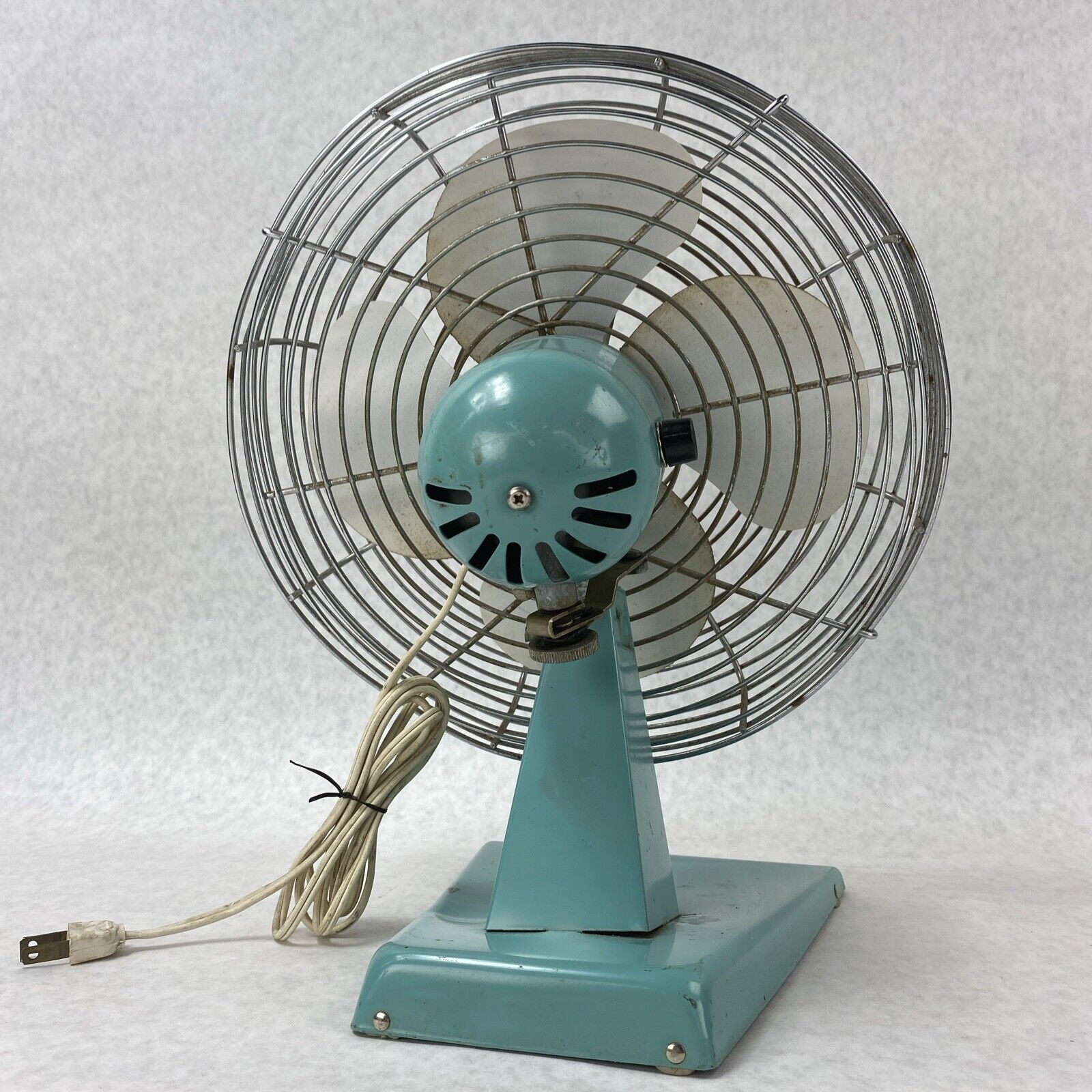 Vintage Superior Electric 1000 Teal Table Fan Base No 1047 - Not Working