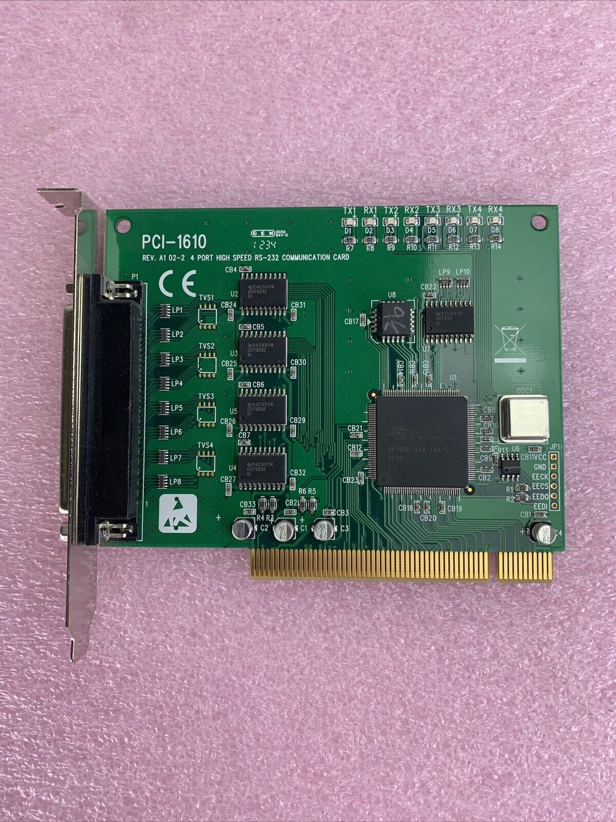 Advantech PCI-1610 REV. A1 02-2 4 PERT HIGH SPEED RS-232