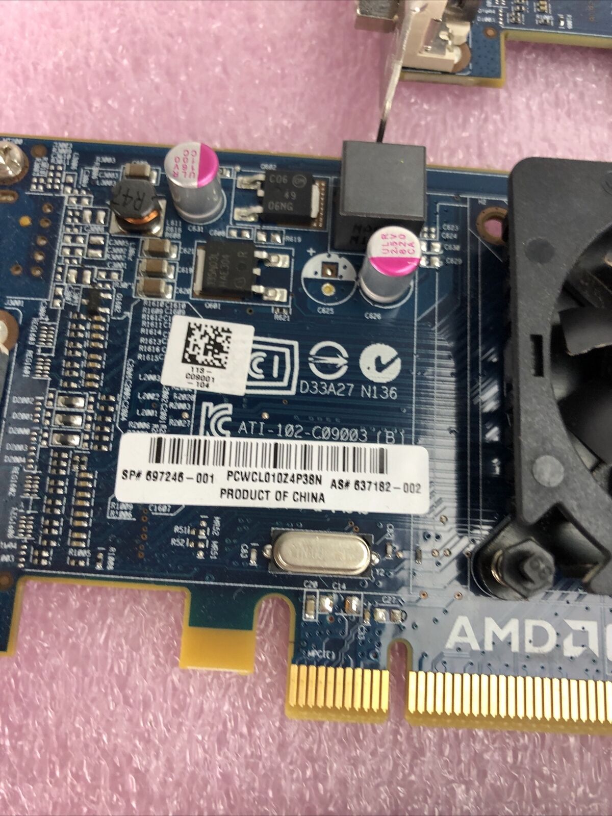 Lot of 5 AMD Radeon ATI-102-C26405 1GB PCI-e DDR3 Video Graphics Card