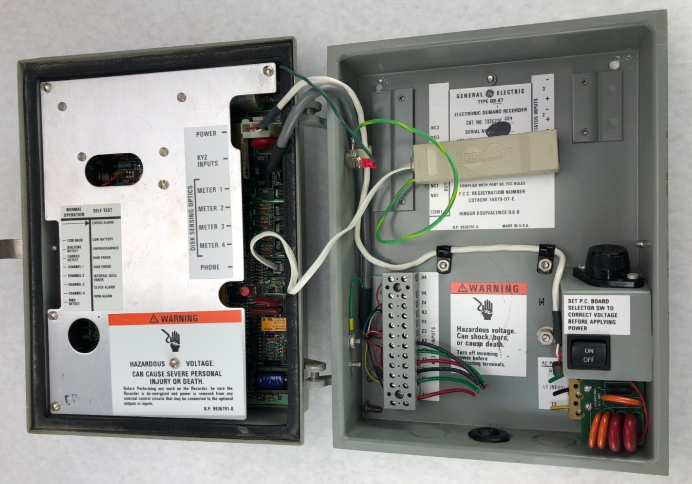 General Electric DR-87 733X21G004 4 Channel Electronic Demand Recorder