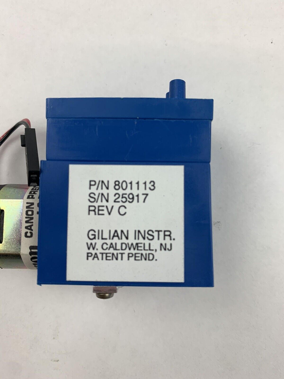 Gilian Instruments Canon PN: 801113 S/N: 25917 Part