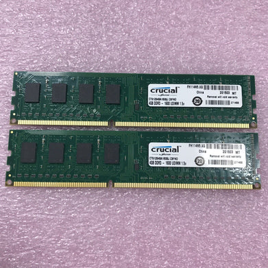 Crucial 8GB Kit 2x4GB Ram CT51264BA160BJ DDR3-1600 UDIMM