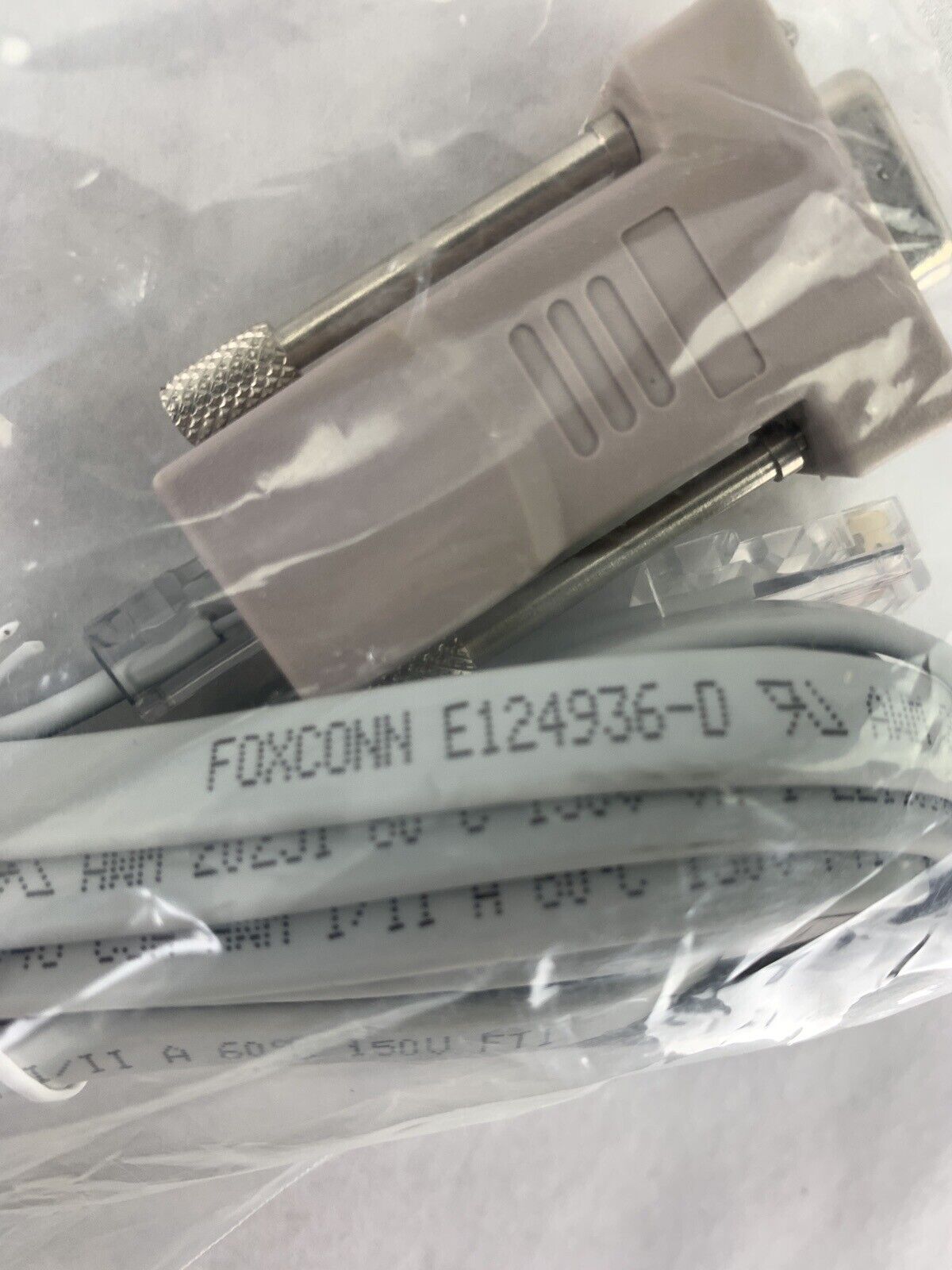 New Lot of 3 Foxconn Console Cable RJ45 to DB9 Female Adapter E124936-D