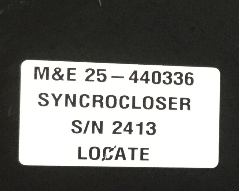 BECKWITH Electric M-0193B Syncrocloser Unit   Untested
