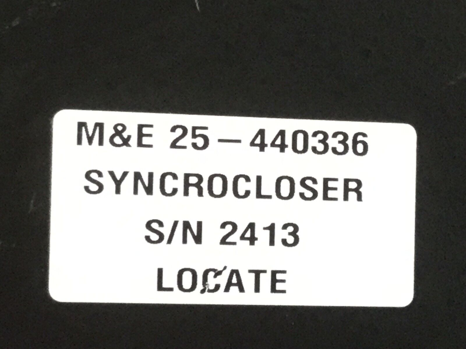 BECKWITH Electric M-0193B Syncrocloser Unit   Untested