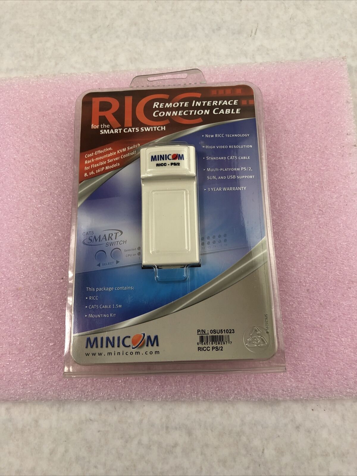 Minicom RICC PS/2 Remote Interface Connection Cable (KVM) 0SU51023