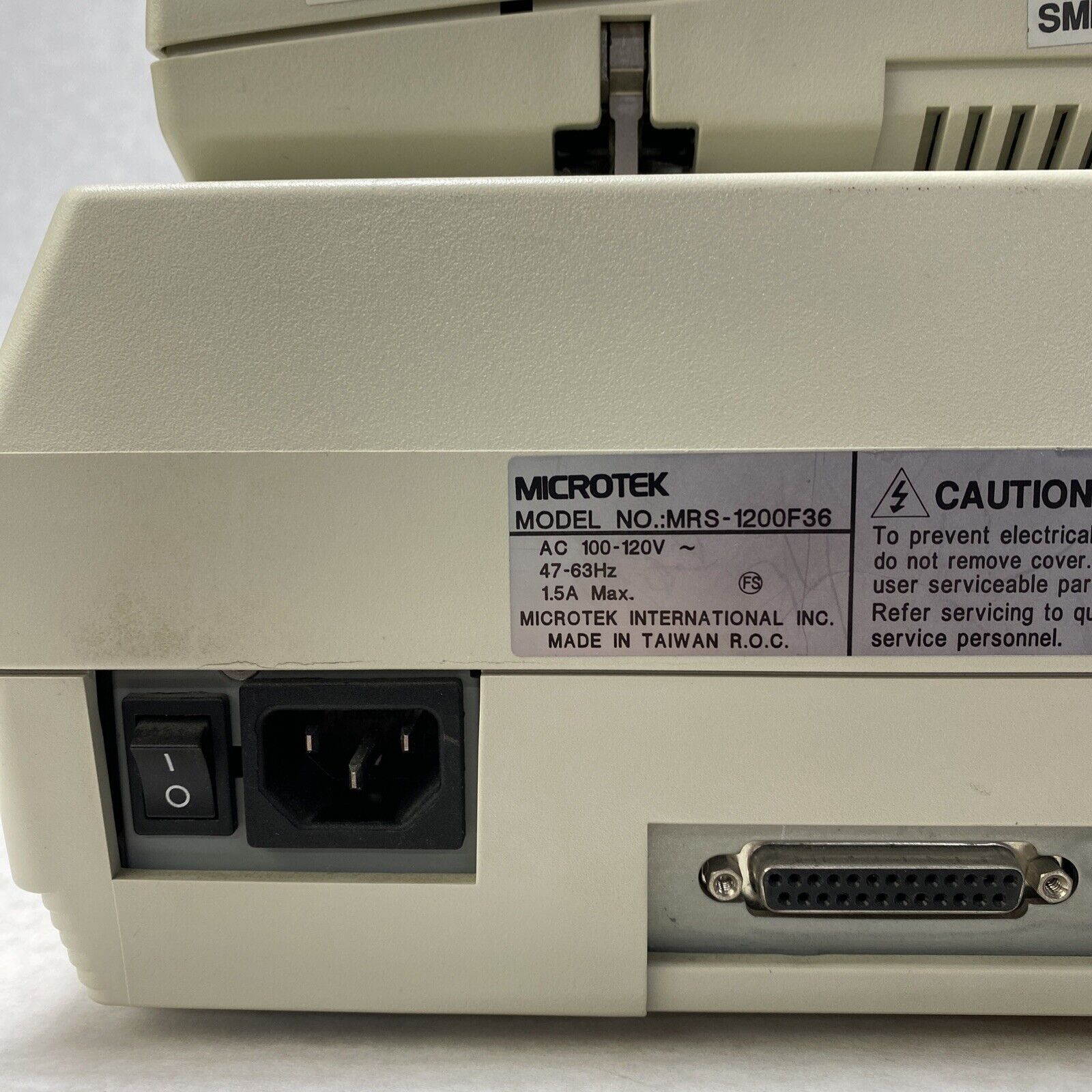 Microtek MRS-1200F36 ScanMaker III Flatbed Scanner DB15 Parallel Port UNTESTED
