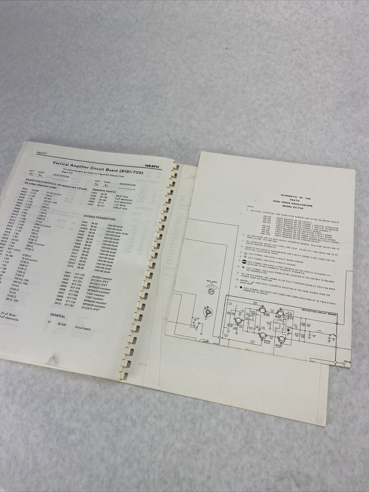 The Heath Original Manual Dual Trace Oscilloscope Model EU-70A 1970 595-1274-01