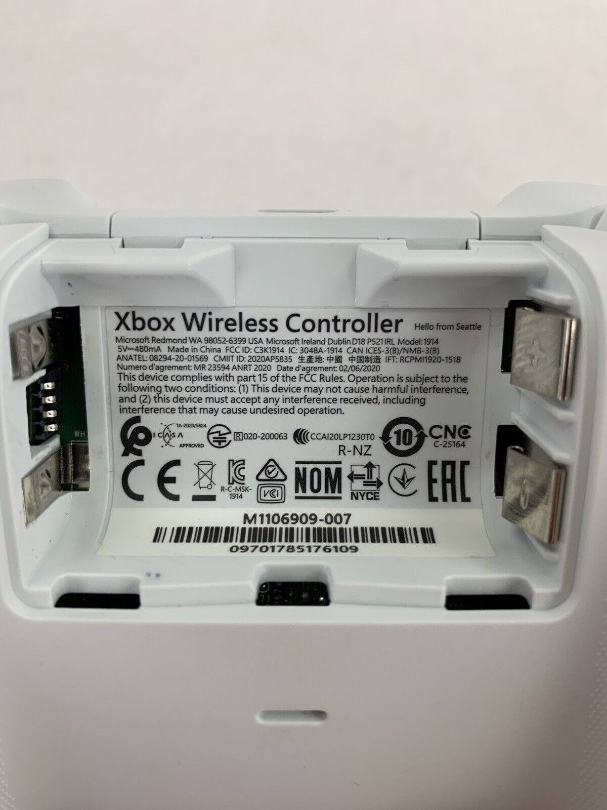 Microsoft Xbox Series X|S Wireless Controller White 1914 Power Tested
