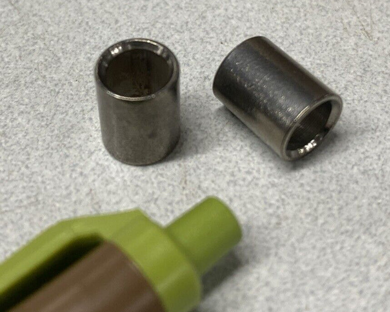 50pcs 9.9mm Countersinked Bushings 7.75mm OD 5.5mm ID Likely Stainless Steel