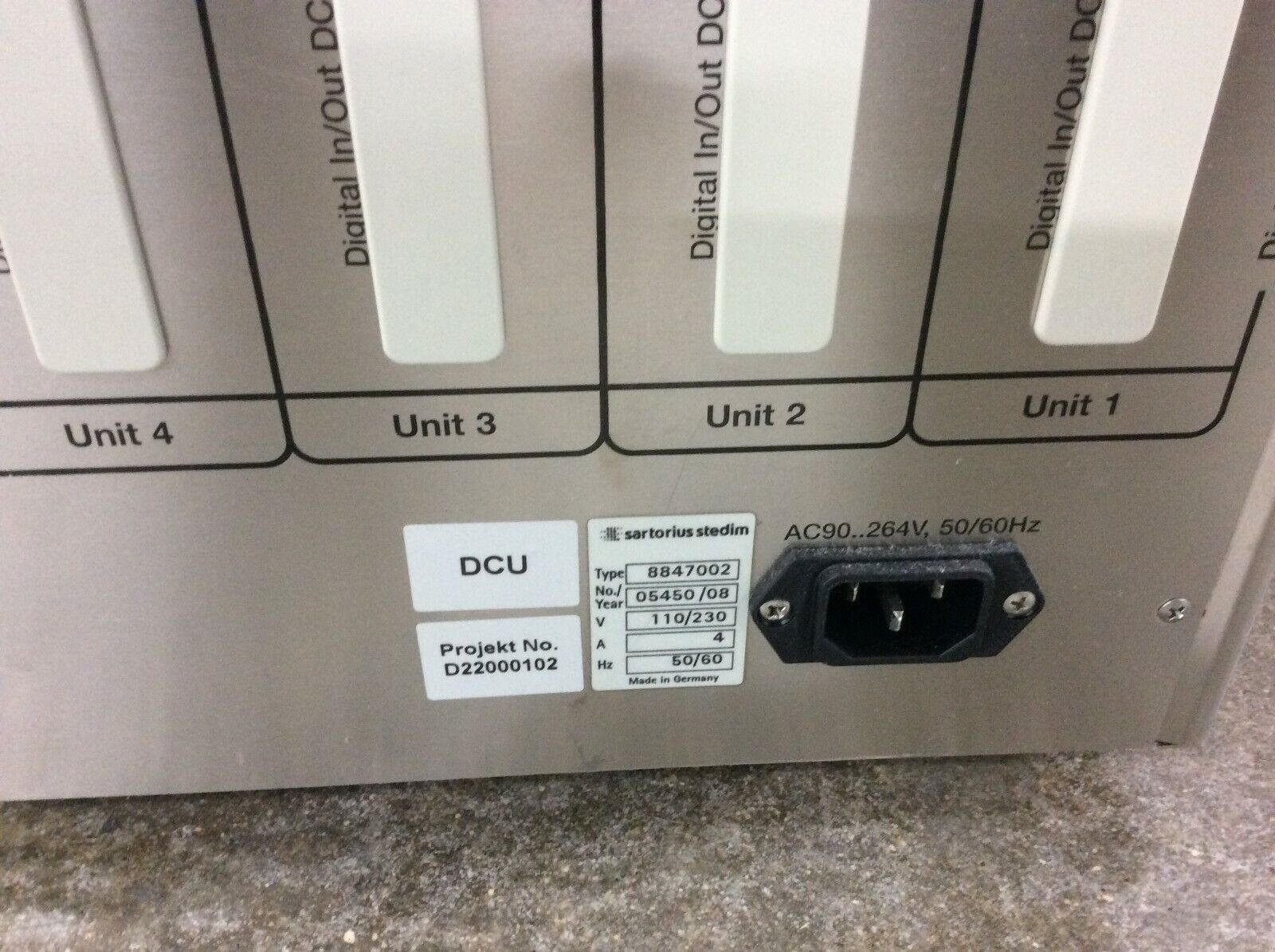 Sartorius Stedim Biotech Biostat DCU Touch Tower B-DCU Bioreactor w Glass Vessel