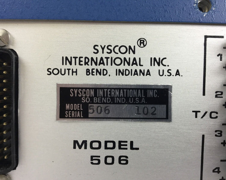 Syscon 506 Digital Temperature Controller Model 502 102