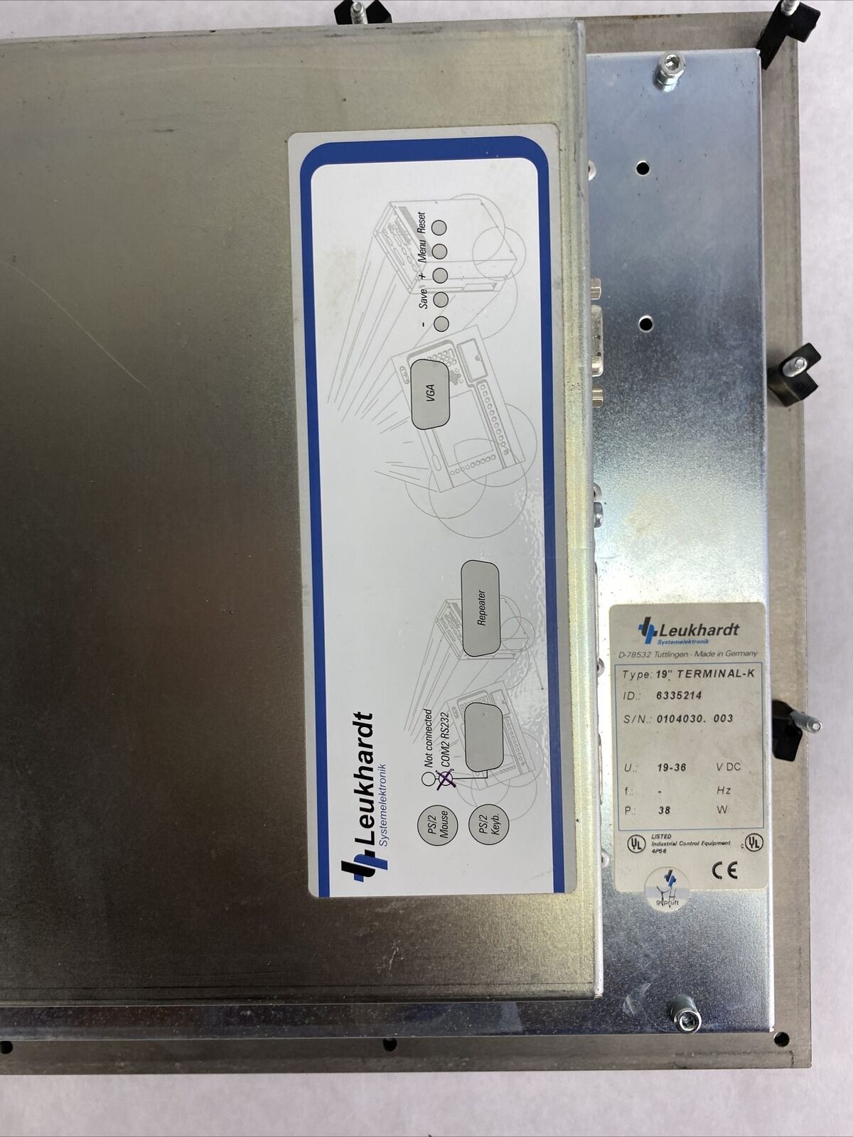 Leukhardt Systemelektronik 6335232 19" Terminal-K 19-36 VDC Interface Panel