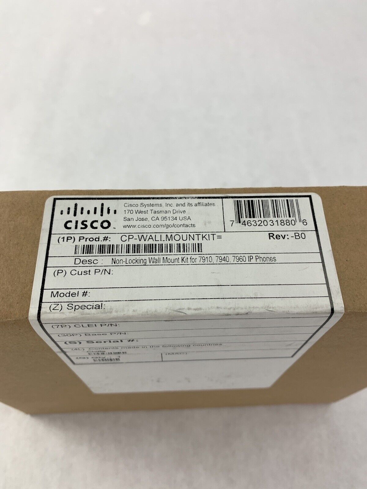 New Cisco Wall Mount Kit 53-0752-01