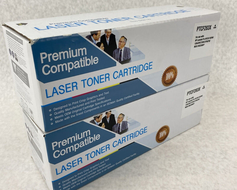 Lot of 2 Premium Compatible PTCF283X Laser Toner Cartridge For HP LaserJet Pro