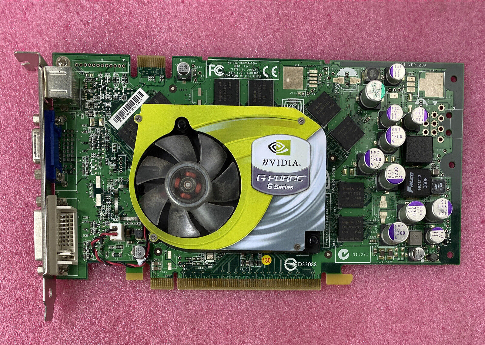 Nvidia 0MG229 Geforce 6 Series P260 VGA S-Video DVI PCIe Video Graphics GPU