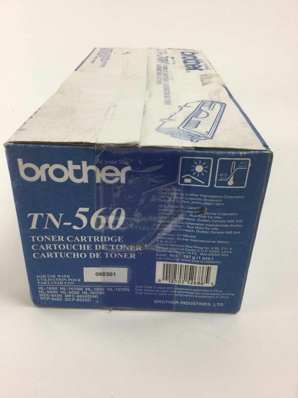 Brother TN-560 Black Toner Cartridge Genuine