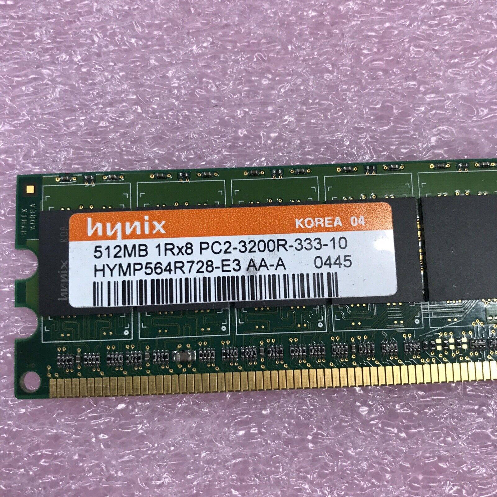 (Lot of 2) Hynix 512MB 1Rx8 PC2-3200R-333-10 HYMP564R728-E3