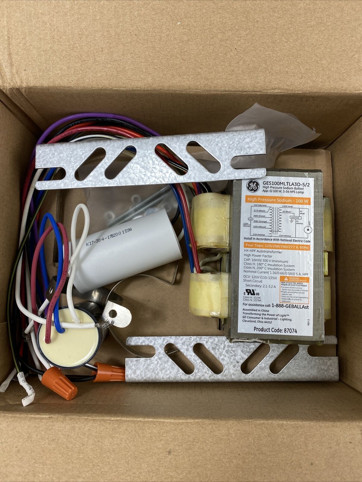 General Electric GES100MLTLA3D-5/2 High Pressure Sodium Ballast 120/208/240/277V