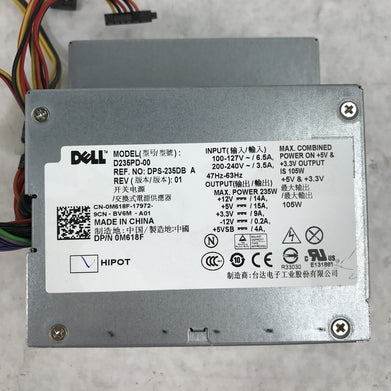 Dell Optiplex 360 380 235W Power Supply D235PD-00 DP/N 0M618F M618F
